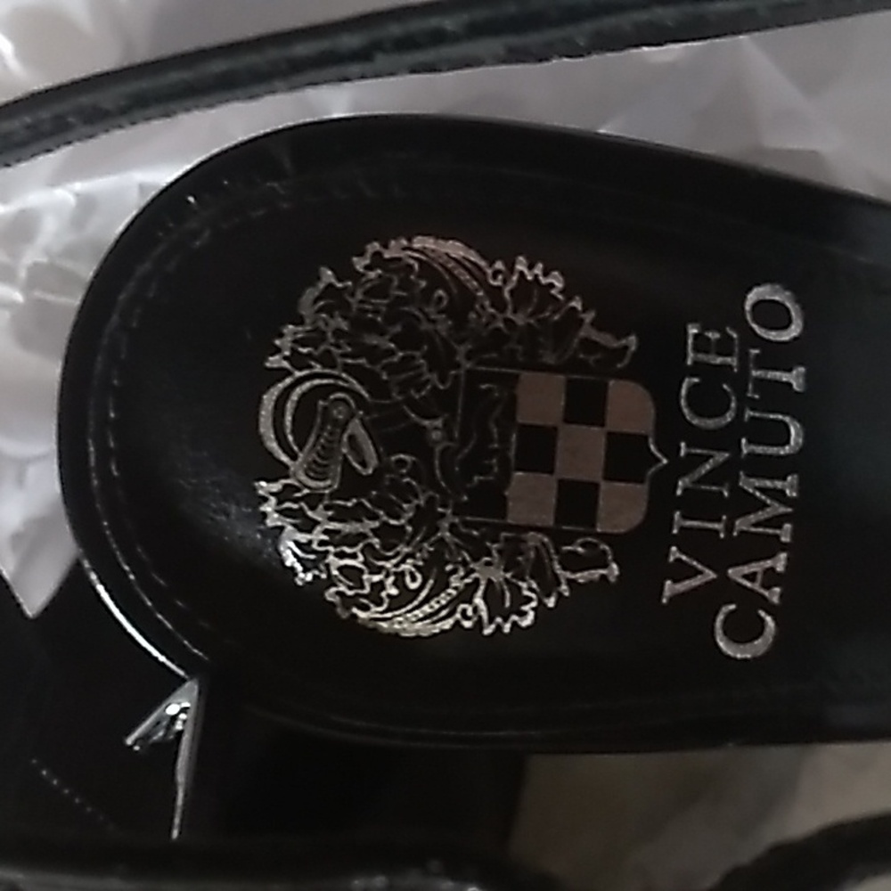 Vince Camuto Black High Heel Peep-Toe Shoes - Picture 3 of 10